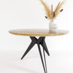 Masa de dining rotunda din stejar MD3
