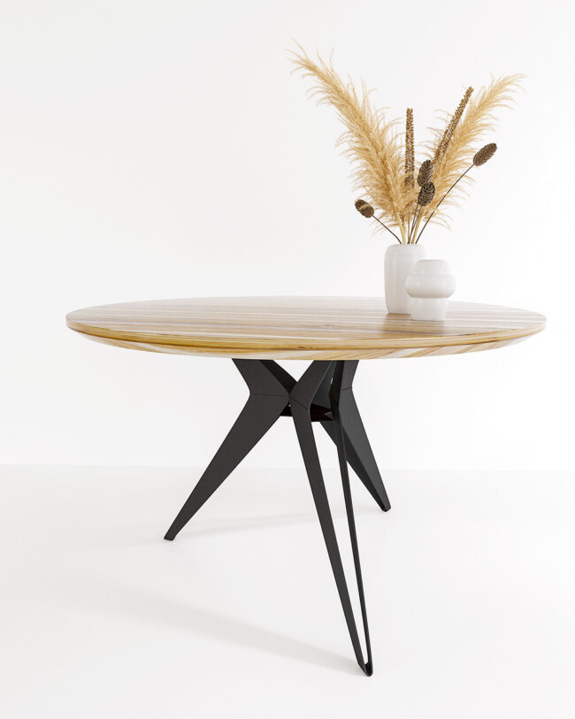 Masa de dining rotunda din stejar MD3